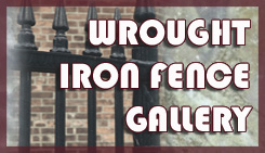 wrought iron fence and gates