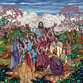 decorative church mural design Come unto Me