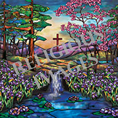 fountain of life decorative church mural