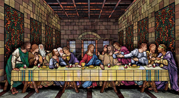 last supper decorative  window film design mural