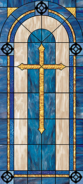 Decorative stained glass cross