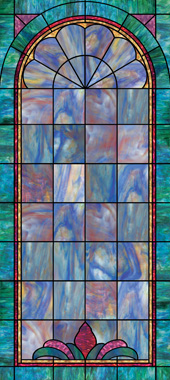 decorative stained glass wallpaper film for church windows