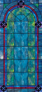 church stained glass decorative window UV film covering