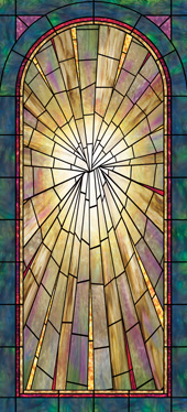 stained glass decorative church window decal film Design