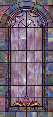 decorative stained glass wallpaper film for church windows