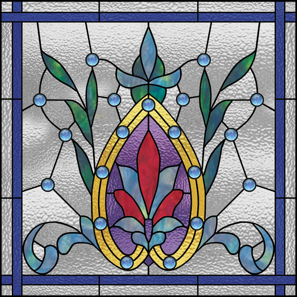 Church Window Film: Decorative stained glass window film.