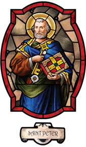 decorative stained glass window film saint