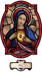 decorative stained glass window film Mary