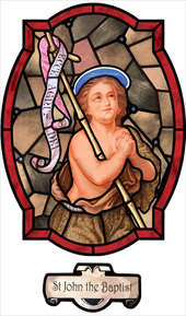 decorative stained glass window film saint