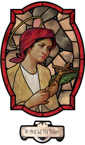 decorative stained glass window film saint